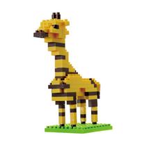 Mini animacinių gyvūnų konstruktoriai 3D dinozauras žirafa kengūra panda deimantinės miniatiūrinės figūrėlės modelis vaikiškas lavinamasis žaislas žirafa