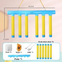 Kids Falling Sticks Dropping Game Stick Machine Hand Grabbing Training Concentration Focus Sensory Trainer Parent-child Toy šviesiai mėlyna spalva