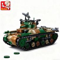 563pcs 1107 Medium Military  Tank  Model  Building Block Toys 97 Medium Chariot Children Diy Bricks Toy