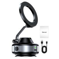 Vacuum Suction Car Phone Holder 360-degree Rotation Foldable Phone Stand Automatic Magnetic Adhesive Mount for Dashboard Desk Glass sidabras