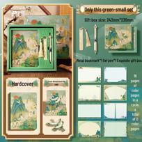 Chinese Style Laptop Journal Gift Set: Notebook, Stickers, Student Award, Birthday Present, Hot Item.