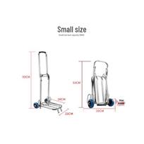 Stainless Steel Folding Handcart: Portable Luggage & Goods Pull Cart