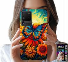 Etui Do Samsung Galaxy S20 Ultra - Motyle Motylki Kwiatki Róże Obudowa