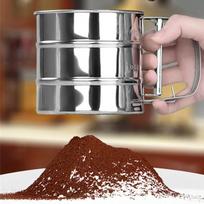 Mesh Flour Sifter Sugar Shaker Baking Icing Sieve Mechanical Metal