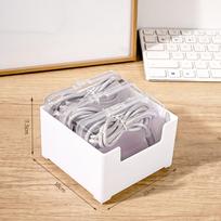 Cable Organizer Box Desktop Cord Management Storage Container with Dividers for Electronic Accessories and Wire Storage One Size