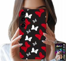 Etui Do Samsung Galaxy M55 5G - Kokardki Czerwono Białe Myszka, Wzory