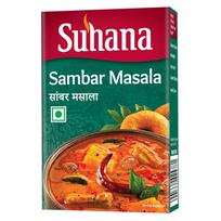 Suhana Sambar Masala 50g Box Pack of 4 South Indian Curry Spice Powder for Idli Dosa Rice Authentic Taste Blend
