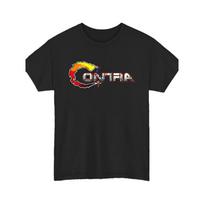 European Sizes Men's  Retro Contra Video Game T-Shirt - Classic 8-Bit Iconic Logo Print, Soft Breathable Casual Tee Suitable for Outdoor Activities S įvairiaspalvis
