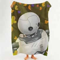 Movie T The W Wild R Robot Throw Flannel Throw Blanket Suitable for Sofa Living Room Bedroom 75cmx90cm