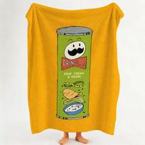 Snack P Pringles Throw Flannel Throw Blanket Suitable for Sofa Living Room Bedroom 75cmx90cm