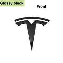 ABS Car Front Head Hood Badge Rear Trunk 3D Sticker Emblem for Tesla Model 3 Model Y Replacement Decoration Accessories Model 3