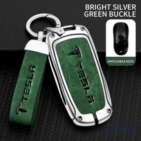 Car Smart Remote Key Case Cover Leather Protect Shell Keyring For Tesla Model 3 Model Y S X Keychain Auto Interior Accessories