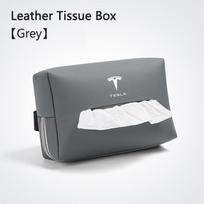 1PCS Car Interior Tissue Bag Seat Back Tissue Storage Box Holder Accessories Tesla Model 3 Model S X Model Y Roadster SpaceX pilka