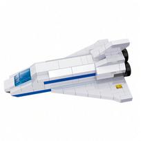 Kūrybingas animacinis kosmoso ir aviacijos serijos astronautas, aviacijos raketa, mikros statybiniai blokeliai, pasidaryk pats surinkimo modelis, edukaciniai žaislai vaikams