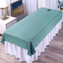 Beauty Massage Table Cover Spa Salon Bed Sheet with Face Hole Beauty Salon Massage Table Bed Sheet Beds Mattress (green,80x200cm no hole) žalia