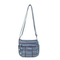 Shoulder Bag Women's Crossbody Bag Denim Small Square Bag šviesiai mėlyna spalva