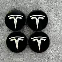 Tesla Car Accessory genuine  Model 3/Y/S/X 4PCS 56MM Emblem Hub Caps - Car Wheel Center Rims Cover