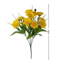 Silk Flower Artificial Daffodil Bouquet Multiple Heads Bridal Bouquets Lifelike Flowers 36cm Real Touch Plants Home Decoration geltona