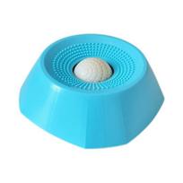 Dog Licking Bowl Slow Feeder with Rolling Ball Pet Enrichment Lick Toy for Liquid Treats Bone Broth Yogurt Dogs Cats Slow Feeding Dish mėlyna