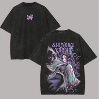 Unisexs Yk Style Clothing Butterfly Ninja Demon Slayer Blade Harajuku Feng Shui Wash Loose Lining Casual Daily Tshirt M