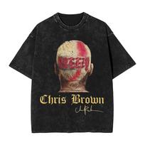 breezy bowl  Outfit Washed T Shirts for Unisex Women Streetwear Hip Hop TShirts Printed  Tees Tops Cotton S