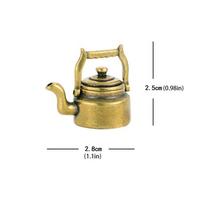 Antique Copper Mini Fingertip Kettle Teapot Retro Brass Tea Pet  Desk Tea Ceremony Ornaments Home Decor Collection Crafts