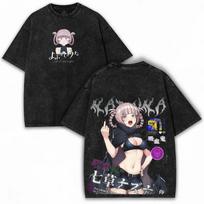 Hot Call of The Night Nazuna Unisexga Graphic Print TShirt Unisex Women Retro Washed Harajuku Oversized Casual Cotton Summer New Tee S