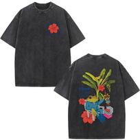 Washed Oversized Streetwear Tshirt Bad Bunny Debi Tirar Mas Fotos DTMF World Tour T Shirts Fashion Hip Hop Tshirts Clothing S