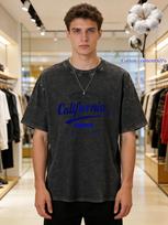 Cartoon Graphic Vintage Washed t Shirt Unisex Streetwear  Trendy Sports Tee DIY Print Hip Hop Clothing S