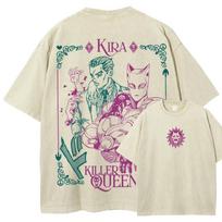 JoJos Bizarre Adventure Kira Yoshikage Print Tshirt Men Women Tshirts Cotton Clothing Retro Washed T Shirt Harajuku Male Tops S