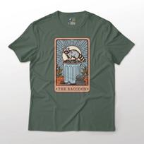 The Raccoon Tarot Card Funny Aesthetic Animal Graphic T-T-Shirt S