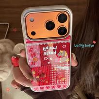 Gilded Red Pony Collage iPhone 16 Pro Max Epoxy Case - New Year Edition, Compatible with Apple 13, 14, 15, 17 Huawei P70 Ultra