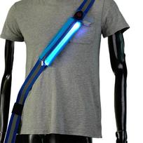 Naktinio saugos atspindinti saugos juosta Šviečiantys LED petnešėlės Bėgimo įstrižai nešiojama rankinė Unisex mėlyna
