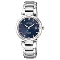 CITIZEN 50 meters waterproof, solar Quartz, titanium strap, , 29mm women's watch, blue dial EW2500-88L mėlyna