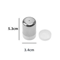 5-hole Salt Shaker with Dust Cover Kitchen Tool Small Pepper Bottle Stainless Steel Condiments Storage Condiment Jar Kitchen