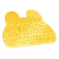 Bath Mat Rabbit Shape Soft Massage Bath Mat with Anti-Slip Suction Cups Easy Care Bathroom Safety Mat geltona