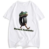 Italian Brainrot Tee Boneca Ambalabu Funny Frog T-shirt Short Sleeve Summer Male T Shirt Men Women Clothing Cartoon Printing Top S juoda