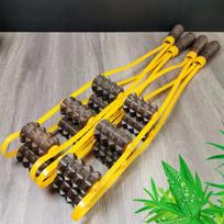 Chicken Wing Wooden Back and Neck Stretcher Massager with Roller Balls