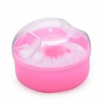 Talcum Powder Box New High Quality Baby Soft Face Body Cosmetic Powder Puff Talcum Powder Sponge Box Case Container 1pc rožinė