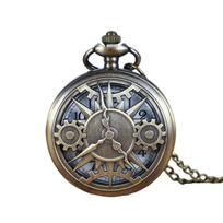 Classic Roman Numeral Pocket Watch with Dual Display Mechanical Movement Vintage Style Chain and Cover Suitable for Collectors and Everyday Use One Size ruda