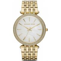 Michael Kors MK3219 Darci motinos perlo ciferblatas auksinio plieno moteriškas laikrodis 39mm auksas