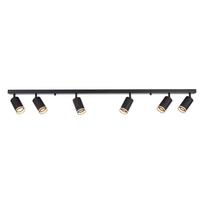 Lampa Sufitowa Nowoczesna Czarna Listwa Ruchome Reflektorki 6Xgu10 10W Pipe Milagro