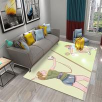 3D Fashion Volleyball Pattern Carpet for Living Room Bedroom Kitchen Bathroom Door Entrance Anti-slip Large Carpet Home Decor 40x60cm 16x24 inch