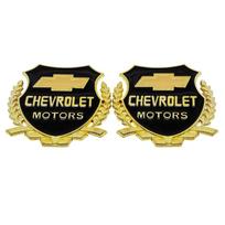2pcs Car Window Metal Emblem Fender Trunk Sticker for Chevrolet AVEO CAPTIVA CRUZE IMPALA LACETTI MALIBU EQUINOx SILVERADO TRAX auksas