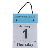 2026 Daily Wall Calendar Large Tear-Off Pages Hanging Organizer Simple Date Display for Home Office School Use One Size mėlyna