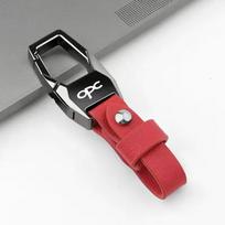 for Opel OPC Line Astra H G J K F Zafira A Corsa B C D Mokkav Insignia Leather Car Keychain Business Gift with KeyringAccessori raudona