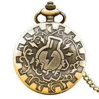Vintage Bronze Steampunk Carved Quartz Pocket Watch Necklace Pendant Clock Chain Men Women Chain Memorial Collection Gift bronza