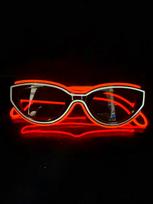 Wireless EL luminous glasses disco luminous LED online celebrity sunglasses pixel KTV bar atmosphere concert flash  High Quality Red