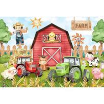 2D Watercolor Farm Animal Backdrop Kids Photography Background 47.2x31.5inch/120*80cm