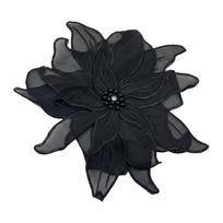 Elegant Embroidery Patches Black/White Handmade Pearl Flower Patches Lace Flower Design DIY Sewing Accessories